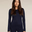 Icebreaker Merino 200 Oasis Long Sleeve Crew Thermal Top (Women's) - Midnight Navy