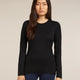 Icebreaker Merino 260 Tech Long Sleeve Crew Neck Thermal Top (Women's) - Black