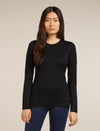 Icebreaker Merino 260 Tech Long Sleeve Crew Neck Thermal Top (Women's) - Black