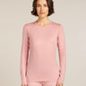 Icebreaker Merino 260 Tech Long Sleeve Crew Neck Thermal Top (Women's) - Blush - Find Your Feet Australia Hobart Launceston Tasmania