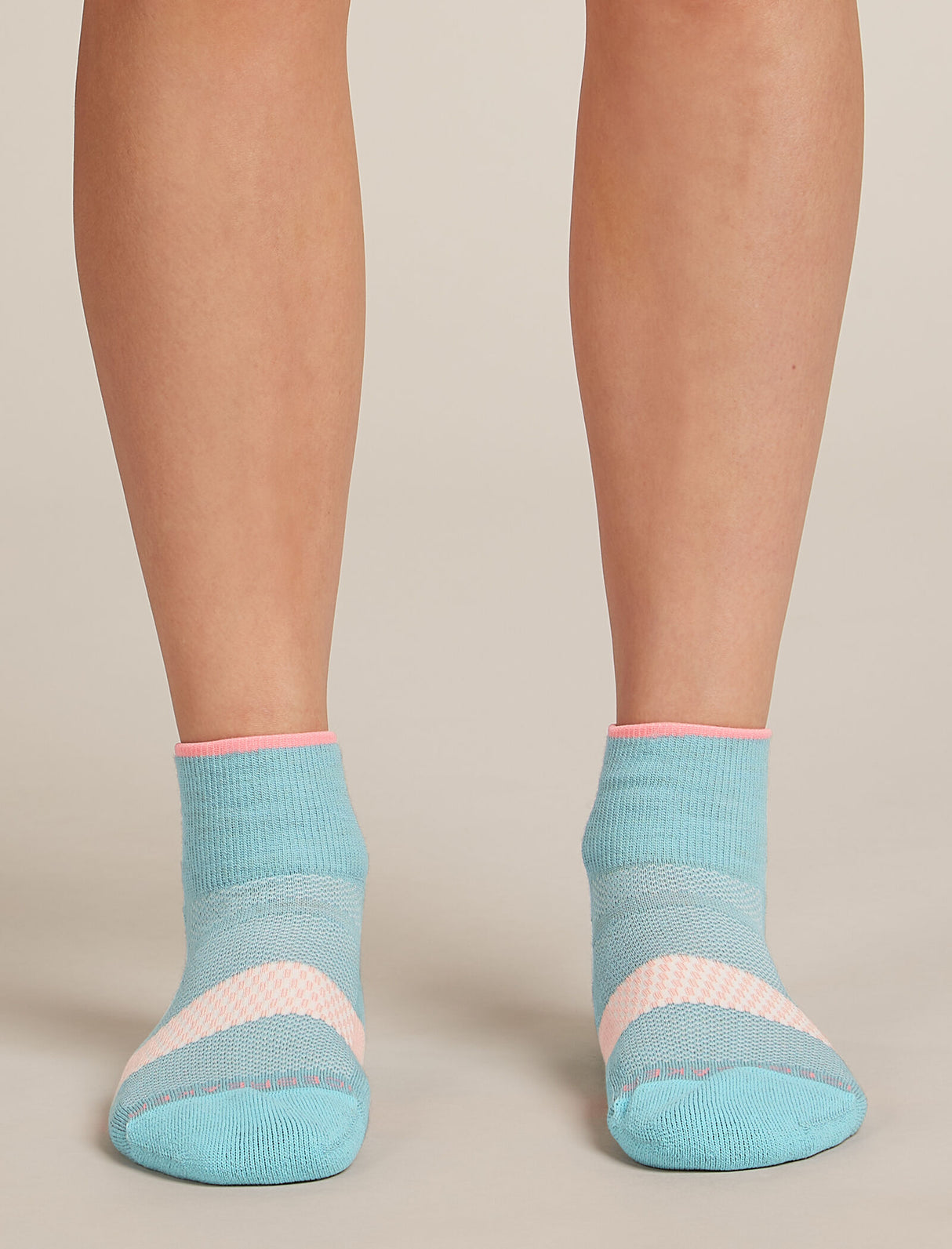 Icebreaker Merino Multisport Light Mini Socks (Women's) - Hydro/Acid Pink/Blush - Find Your Feet Australia Hobart Launceston Tasmania