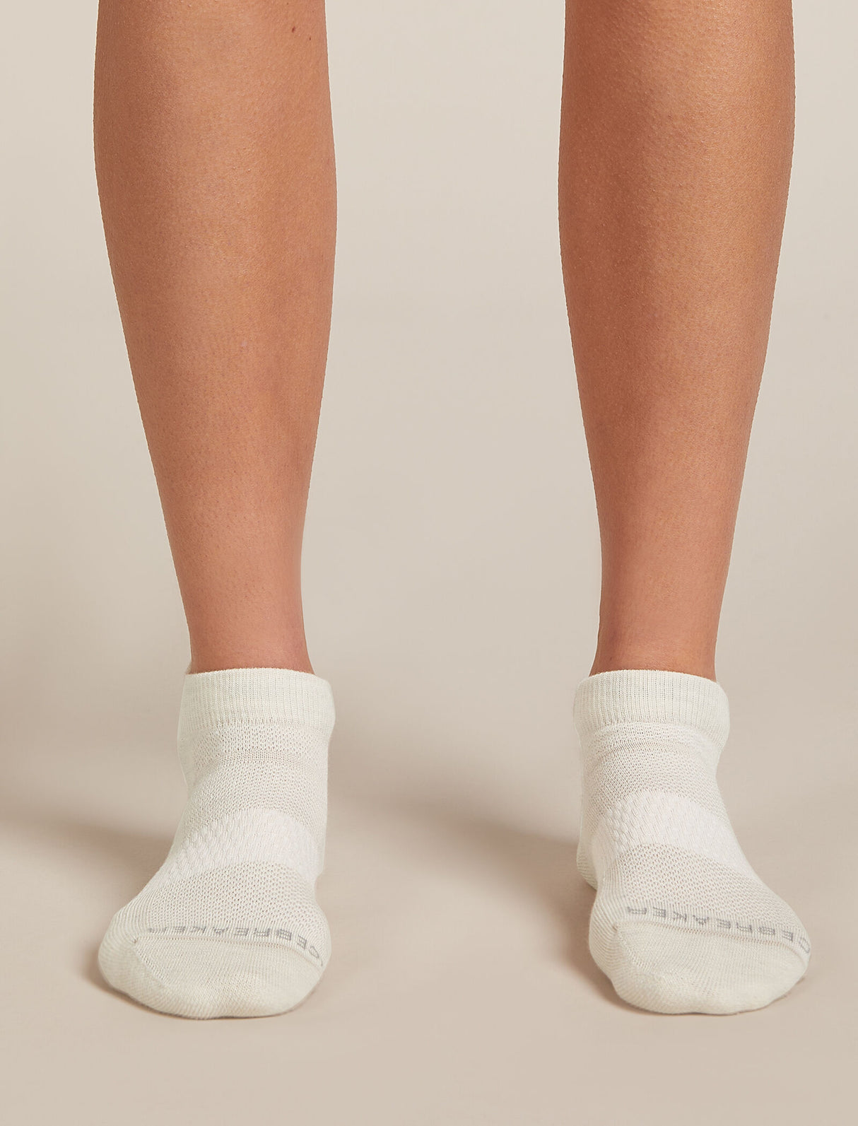 Icebreaker Merino Multisport Light Micro Socks (Women's) - Ecru Heather/Alloy/Snow - Find Your Feet Australia Hobart Launceston Tasmania
