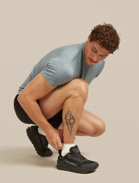 Icebreaker Merino Multisport Light Mini Socks (Men's) - Ecru Heather/Alloy/Snow