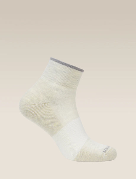 Icebreaker Merino Multisport Light Mini Socks (Men's) - Ecru Heather/Alloy/Snow
