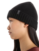 Icebreaker Vela Cuff Beanie (Unisex) - Black