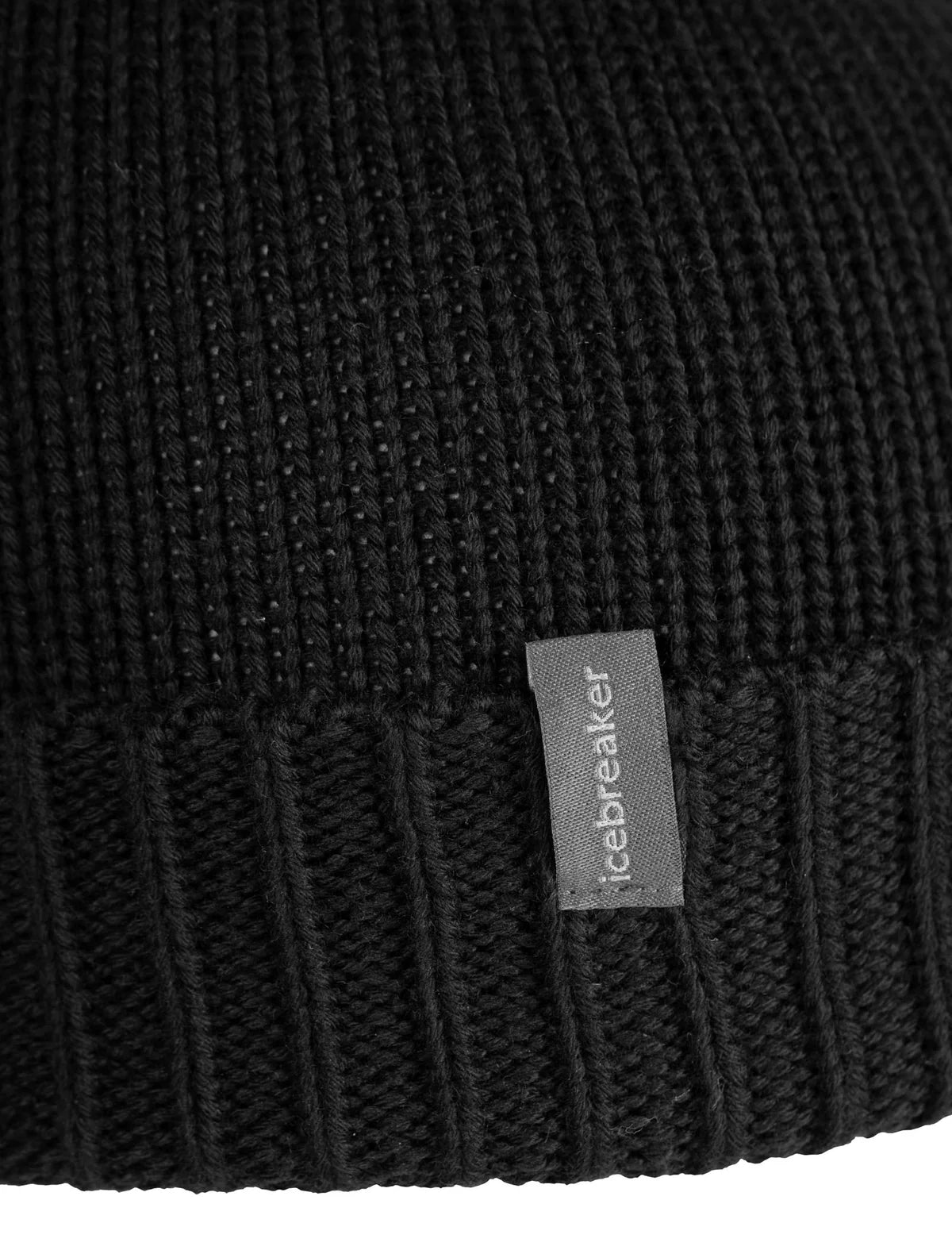 Icebreaker Vela Cuff Beanie (Unisex) - Black