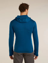 Icebreaker Merino Blend 200 Realfleece Descender Long Sleeve Zip Hoodie (Men's) - Atlantis/Arctic