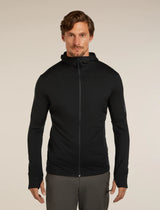 Icebreaker Merino 260 Quantum Long Sleeve Zip Hoodie (Men's) - Black