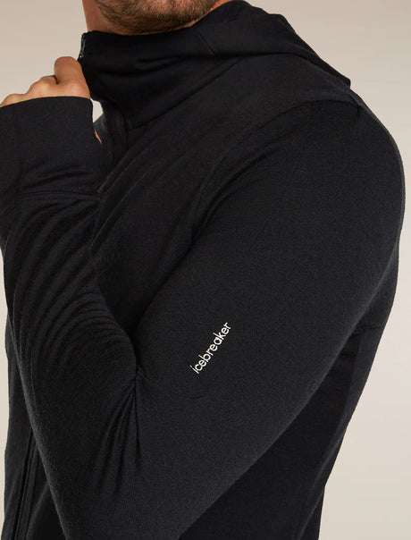 Icebreaker Merino 260 Quantum Long Sleeve Zip Hoodie (Men's) - Black