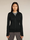Icebreaker Merino 260 Quantum Long Sleeve Zip Hoodie (Women's) - Black