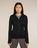 Icebreaker Merino 260 Quantum Long Sleeve Zip Hoodie (Women's) - Black