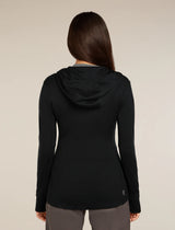 Icebreaker Merino 260 Quantum Long Sleeve Zip Hoodie (Women's) - Black
