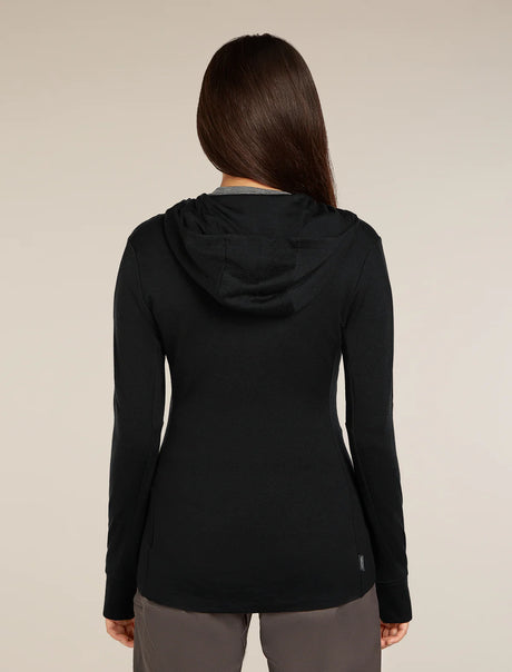 Icebreaker Merino 260 Quantum Long Sleeve Zip Hoodie (Women's) - Black