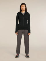 Icebreaker Merino 260 Quantum Long Sleeve Zip Hoodie (Women's) - Black