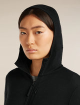 Icebreaker Merino 260 Quantum Long Sleeve Zip Hoodie (Women's) - Black