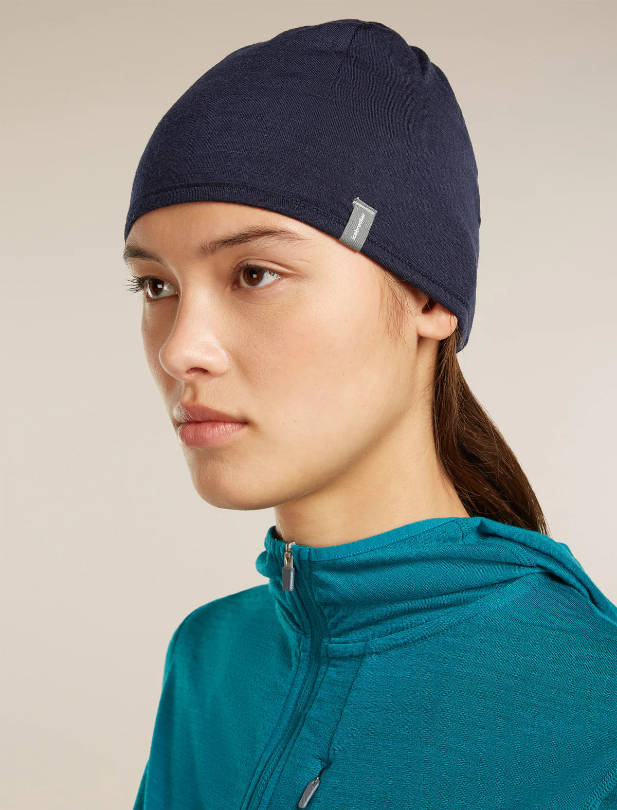 Icebreaker Merino 200 Pocket Hat (Unisex) - Dark Loden/Midnight Navy