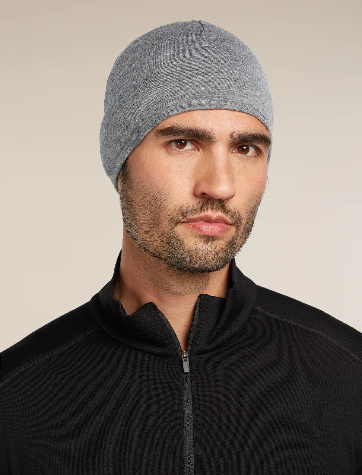 Icebreaker Merino 200 Pocket Hat (Unisex) - Black/Gritstone Heather