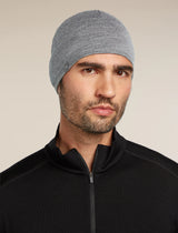 Icebreaker Merino 200 Pocket Hat (Unisex) - Black/Gritstone Heather