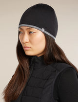 Icebreaker Merino 200 Pocket Hat (Unisex) - Black/Gritstone Heather