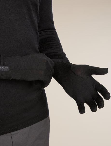 Icebreaker 200 Oasis Glove Liners - Black - Find Your Feet Australia Hobart Launceston Tasmania