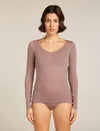 Icebreaker Merino 150 Siren Long Sleeve Sweetheart Top (Women's) Icebreaker