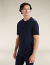 Icebreaker Merino 200 Oasis Short Sleeve Crew Neck (Men's) - Midnight Navy
