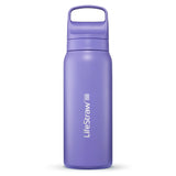 LifeStraw Go 2.0 Stainless Steel Water Filter Bottle (700ml) - Thistle Purple