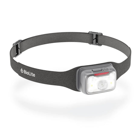 BioLite headlamp on a white background - Biolite Range 500 Headlamp - Midnight Grey