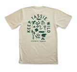 Keep Tassie Wild Land Tee (Men's) - Butter - Find Your Feet Australia Hobart Launceston Tasmania