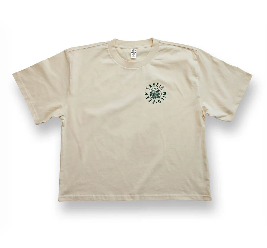 Keep Tassie Wild Land Tee (Women's) - Butter - Find Your Feet Australia Hobart Launceston Tasmania