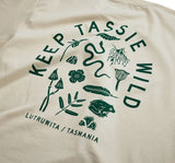 Keep Tassie Wild Land Tee (Women's) - Butter - Find Your Feet Australia Hobart Launceston Tasmania