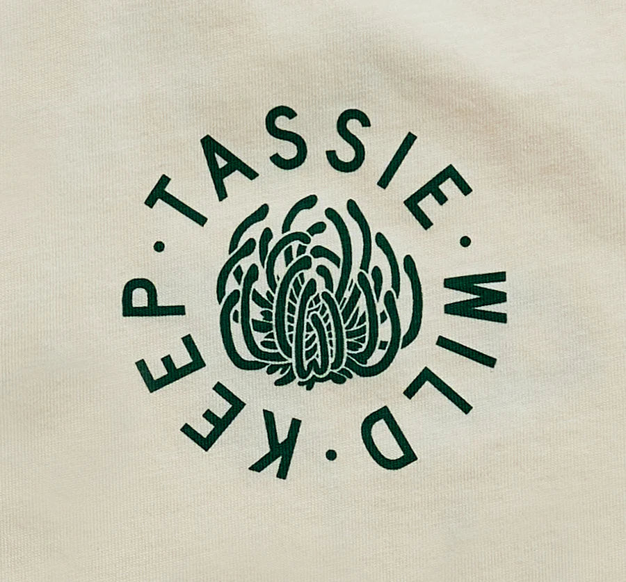 Keep Tassie Wild Land Tee (Women's) - Butter - Find Your Feet Australia Hobart Launceston Tasmania