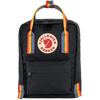 Fjällräven Kånken Mini Rainbow Backpack - Black-Rainbow Pattern