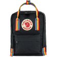Fjällräven Kånken Mini Rainbow Backpack - Black-Rainbow Pattern