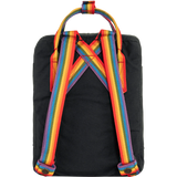 Fjällräven Kånken Mini Rainbow Backpack - Black-Rainbow Pattern