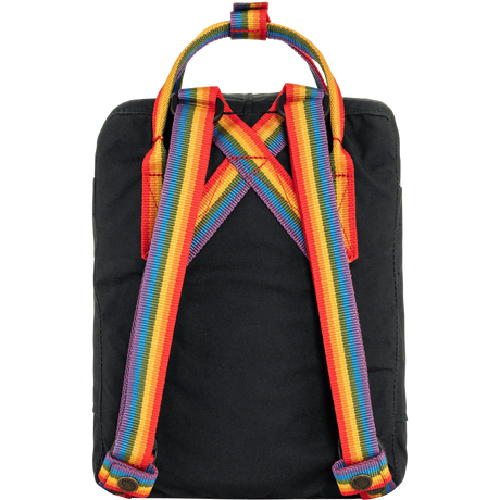 Fjällräven Kånken Mini Rainbow Backpack - Black-Rainbow Pattern
