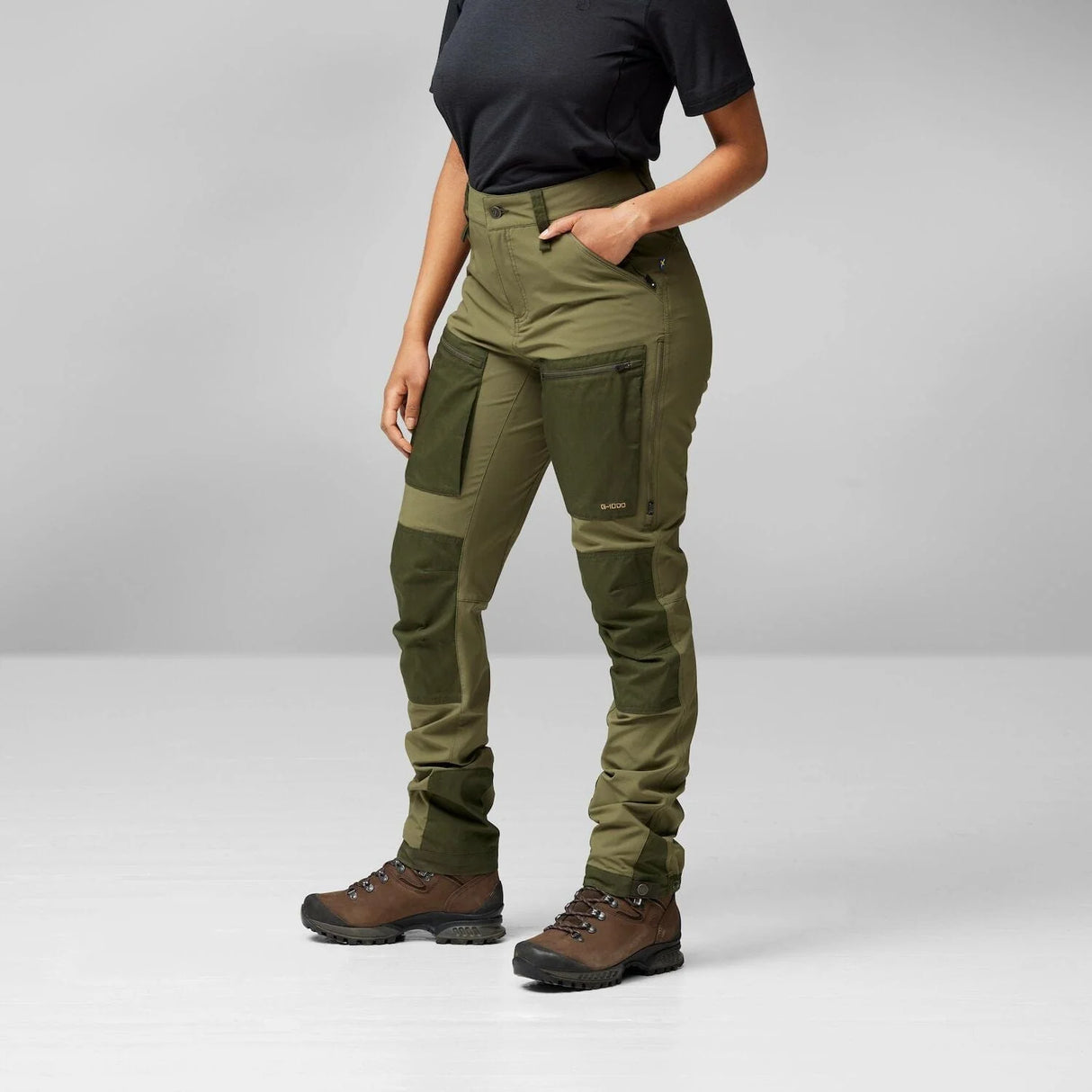 Fjällräven Keb Agile Trousers (Women's) - Laurel Green/Deep Forest