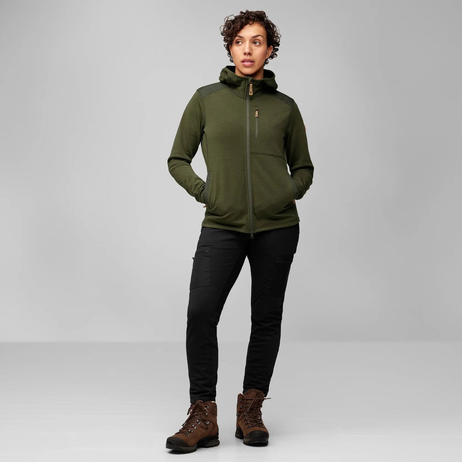 Fjällräven Keb Fleece Hoodie (Women's) - Deep Forest