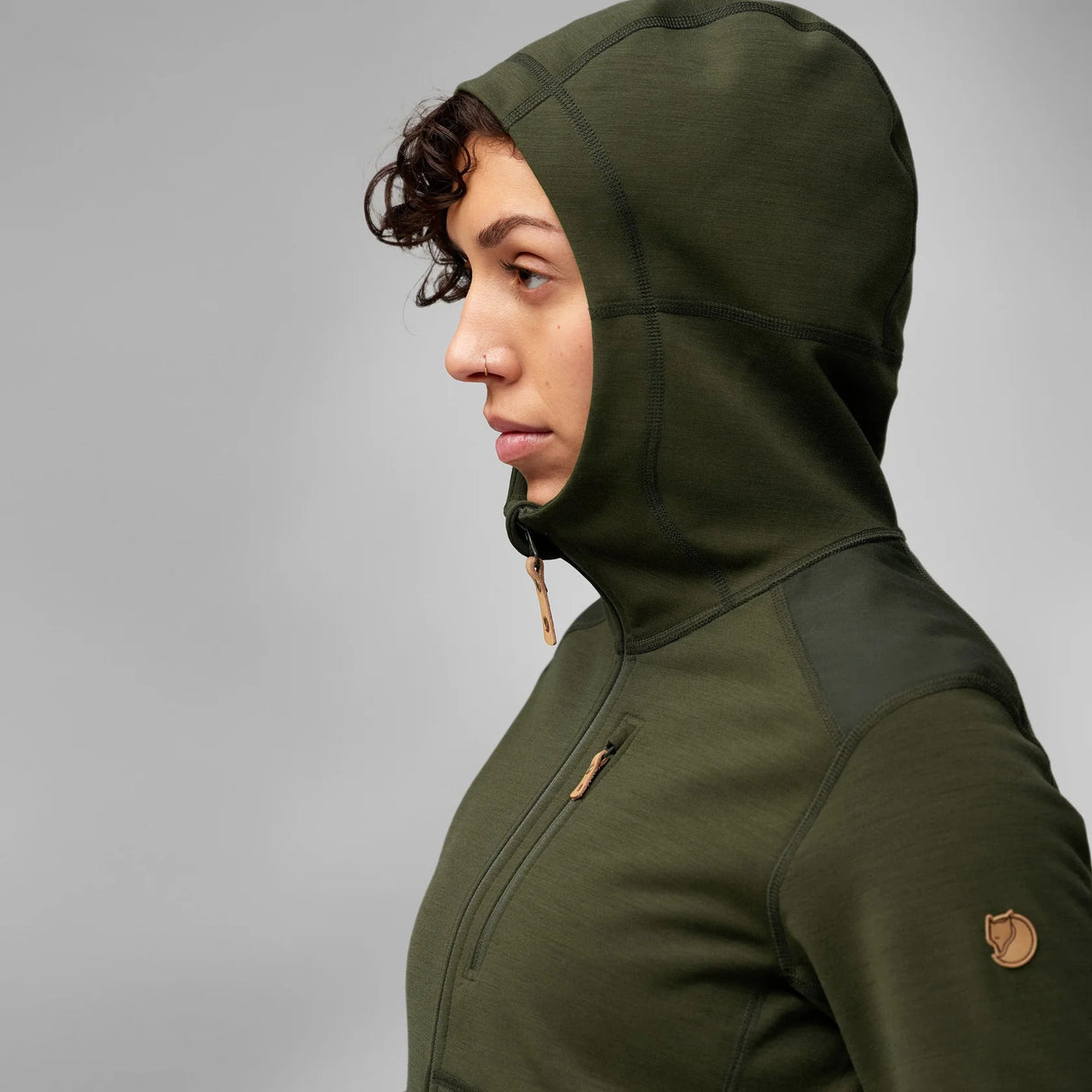Fjällräven Keb Fleece Hoodie (Women's) - Deep Forest