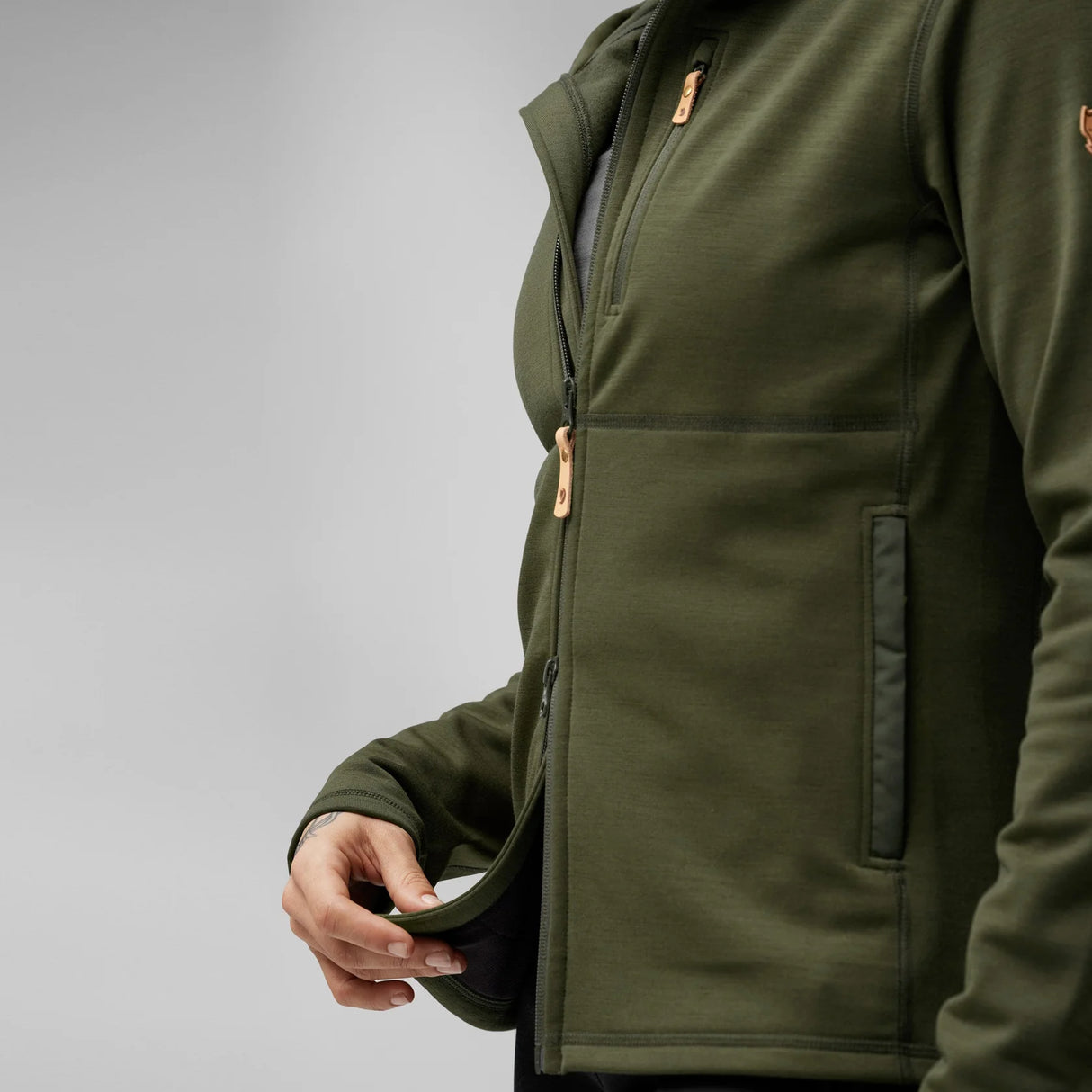 Fjällräven Keb Fleece Hoodie (Women's) - Deep Forest