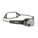 Headlamp with Petzl logo on a white background - Petzl Swift RL Headlamp - Jungle Green