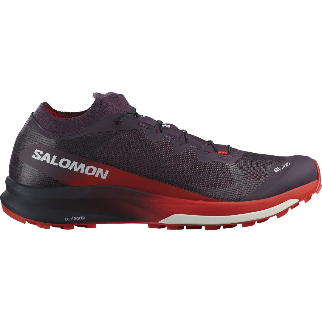 Salomon S/LAB Ultra 3 V2 Shoe (Unisex) Plum Perfect/Fiery Red/White Find Your Feet Trail Running