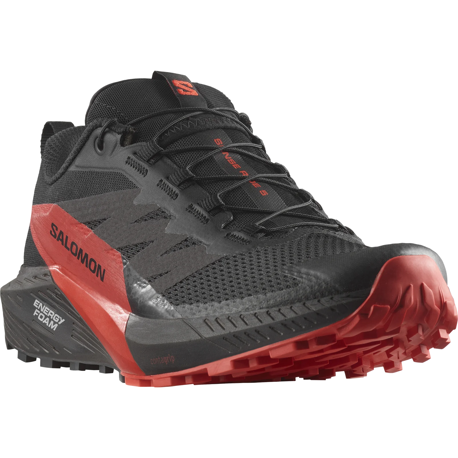 Salomon Sense Ride 5 Shoes (Men's) Black/Fiery Red/Black - Find Your Feet Australia Hobart Launceston Tasmania