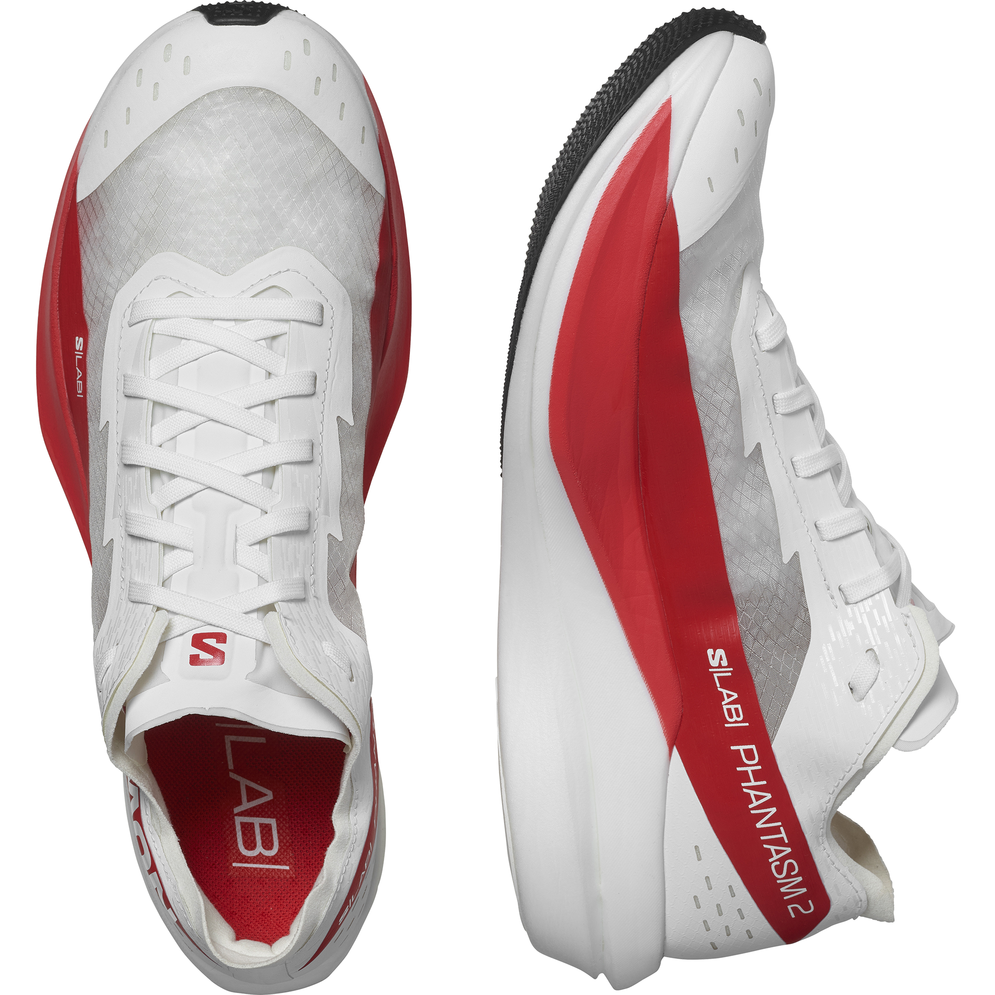 Salomon S/LAB Phantasm Shoe (Unisex) White / White / High Risk Red - Find Your Feet Australia Hobart Launceston Tasmania