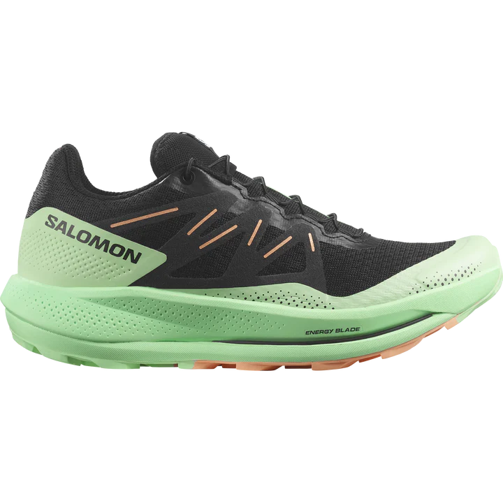 Salomon Pulsar Trail Shoes (Women's) Black / Green Ash / Cantaloupe - Find Your Feet Australia Hobart Launceston Tasmania
