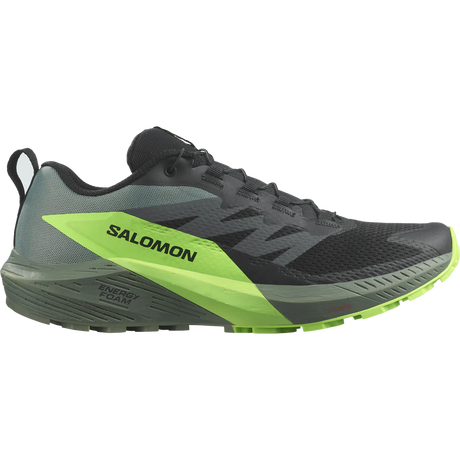 Salomon Sense Ride 5 (Men's) - Black/Laurel Wreath/Green Gecko - Find Your Feet Australia Hobart Launceston Tasmania