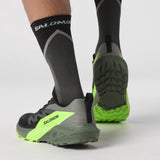 Salomon Sense Ride 5 (Men's) - Black/Laurel Wreath/Green Gecko - Find Your Feet Australia Hobart Launceston Tasmania