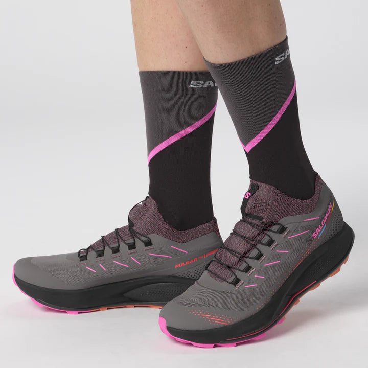 Salomon Pulsar Trail 2 Pro Shoes (Women's) Plum Kitten / Black / Pink Glo - Find Your Feet Australia Hobart Launceston Tasmania