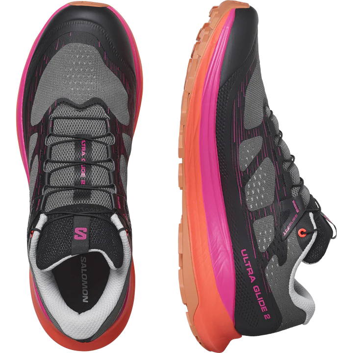 Salomon Ultra Glide 2 Shoes (Men's) Plum Kitten / Black / Pink Glo - Find Your Feet Australia Hobart Launceston Tasmania