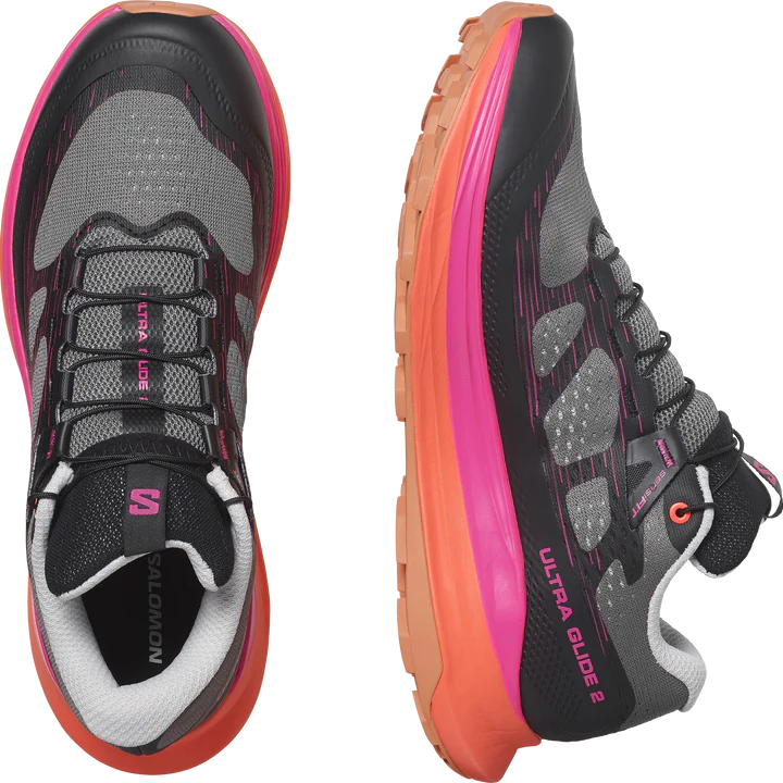 Salomon Ultra Glide 2 Shoes (Women's) Plum Kitten / Black / Pink Glo - Find Your Feet Australia Hobart Launceston Tasmania